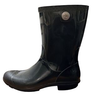 UGG Sienna Classic Black Shiny Rain Boots